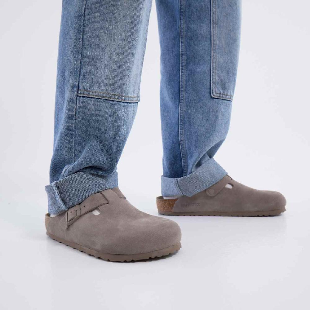 Schuh BIRKENSTOCK Boston Clog In Grey Taupe
