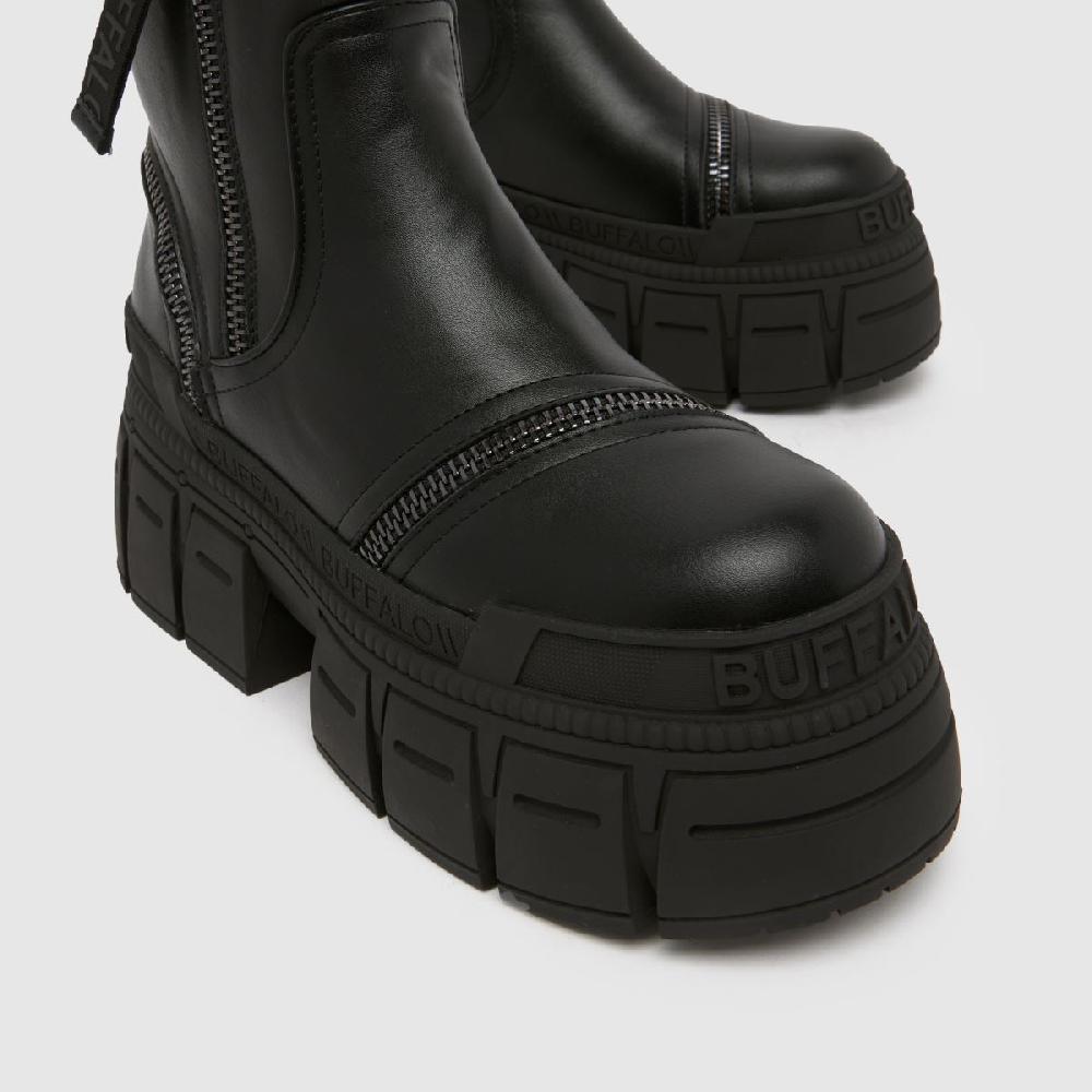 Schuh Buffalo London Gospher Zip In Black