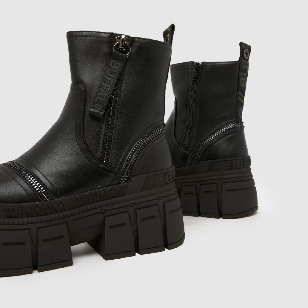 Schuh Buffalo London Gospher Zip In Black