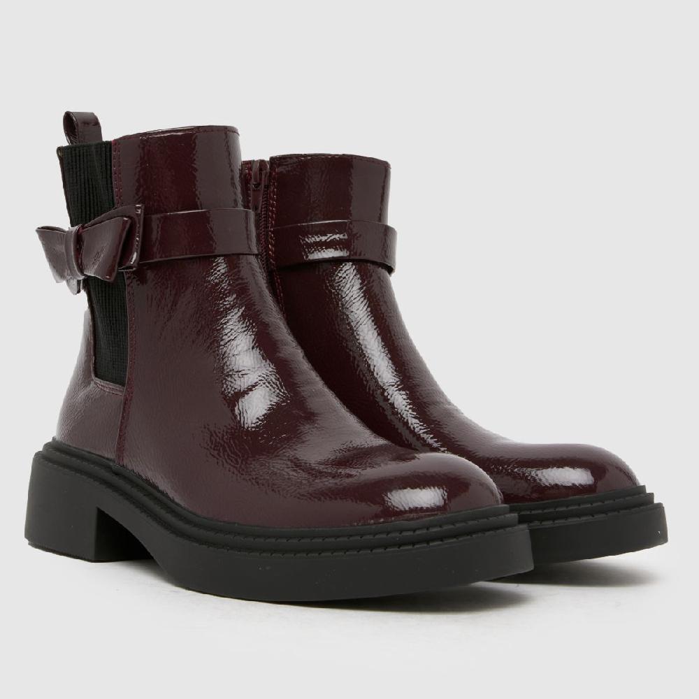 Schuh Schuh Cait Bow Chelsea Girls Youth In Burgundy