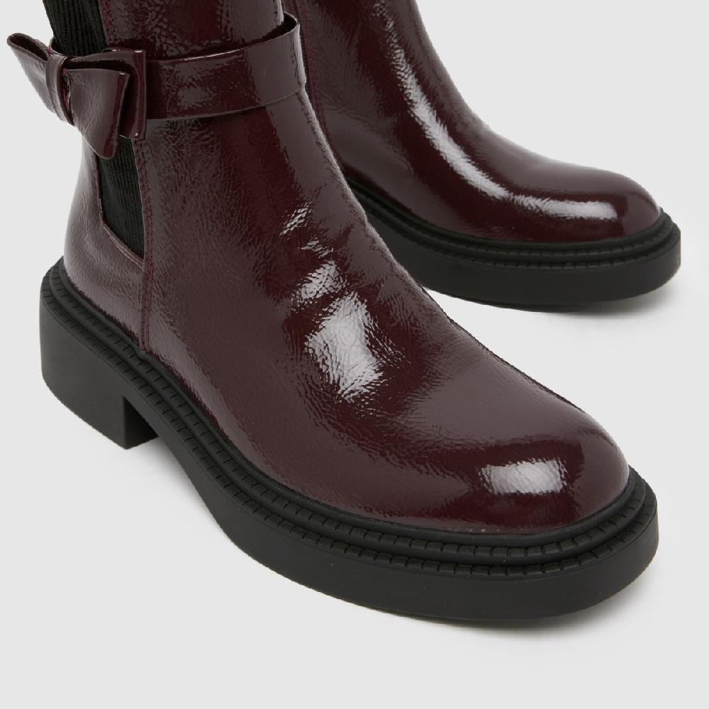 Schuh Schuh Cait Bow Chelsea Girls Youth In Burgundy