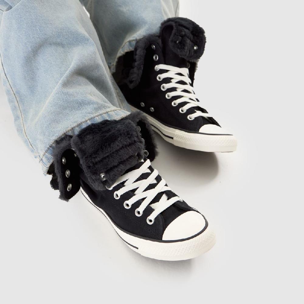 Schuh Converse All Star Fold Over XHi In Black