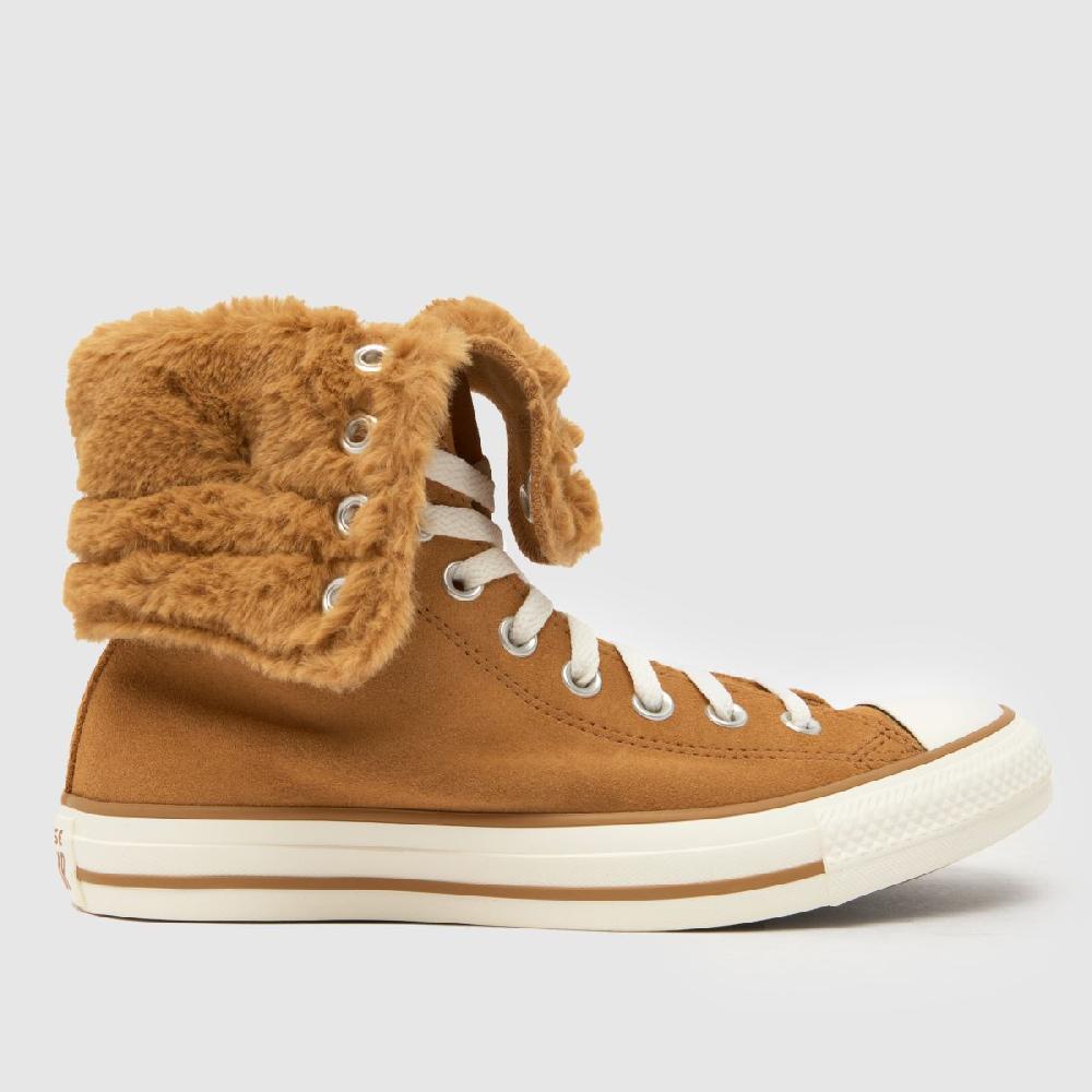 schuh Converse All Star Fold Over XHi in Tan