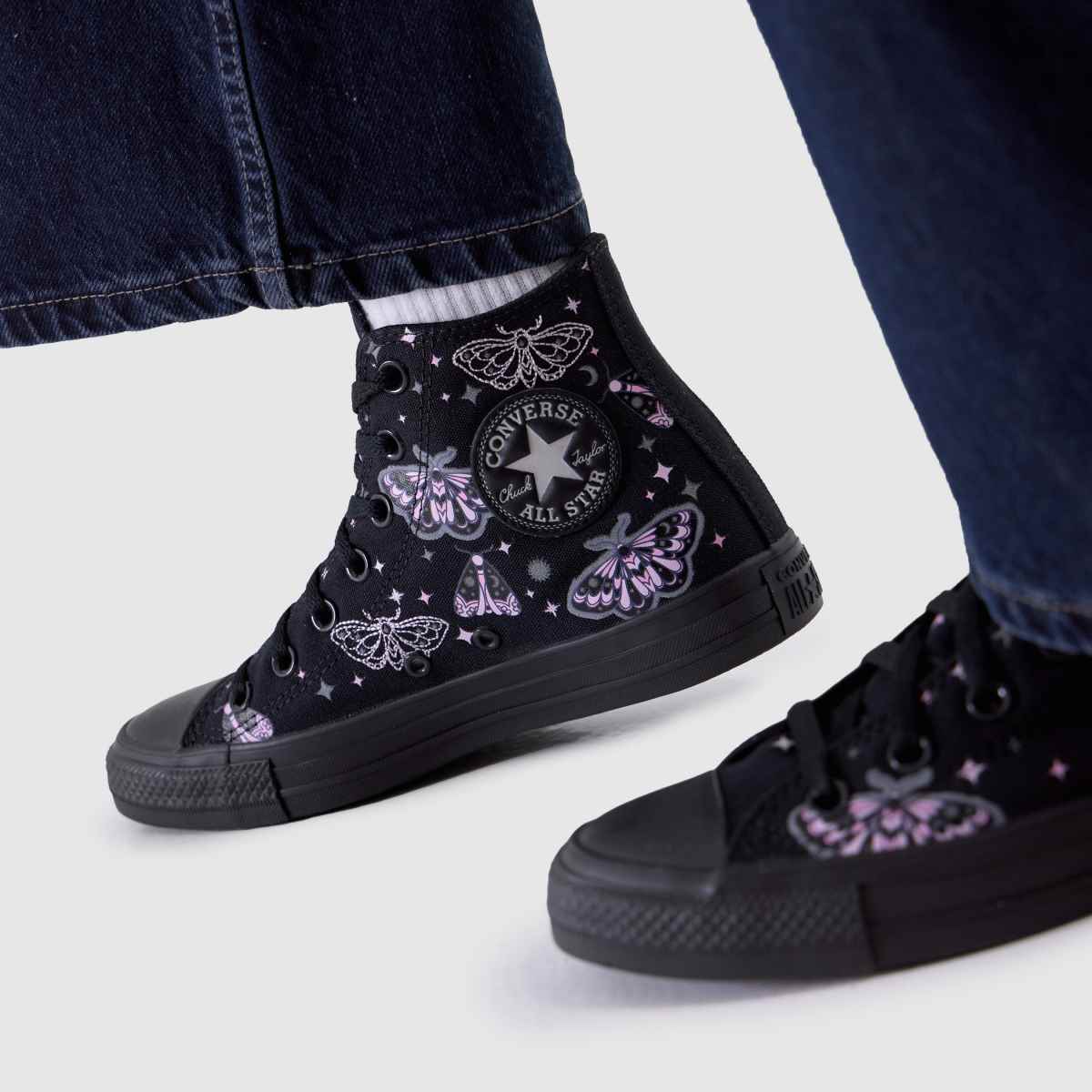 Schuh Converse All Star Hi In Black & Pink