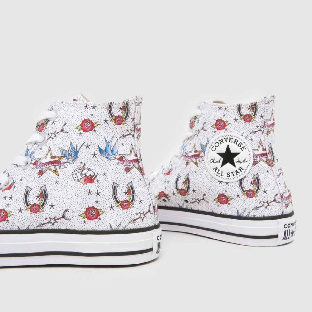 Schuh Converse All Star Hi In White Multi