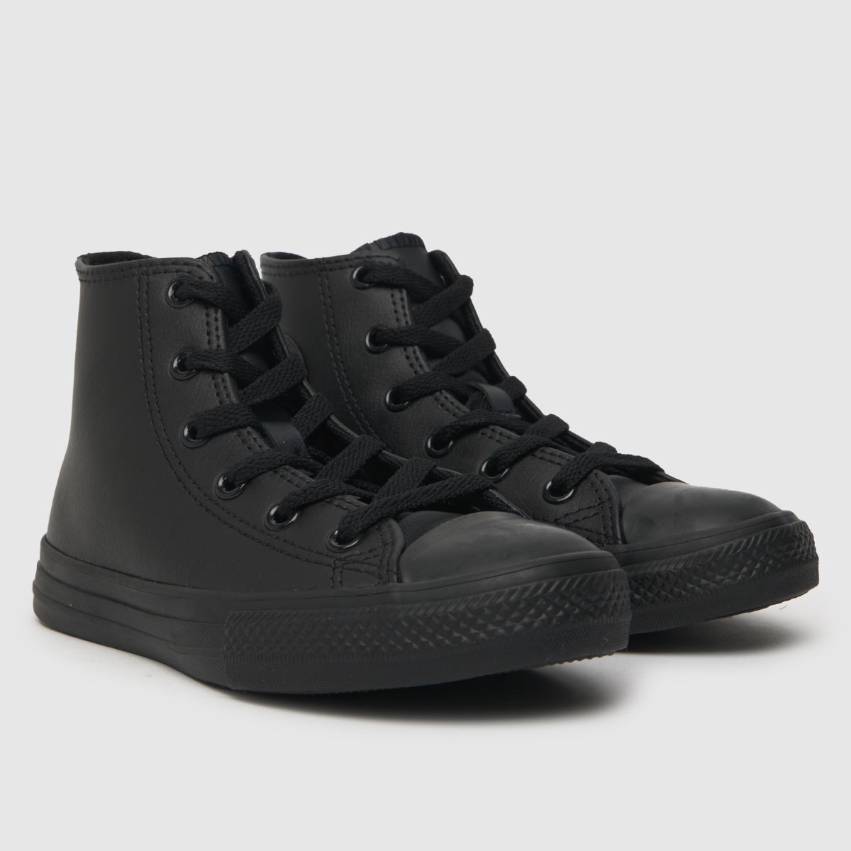 Schuh Converse All Star Hi Leather Junior In Black