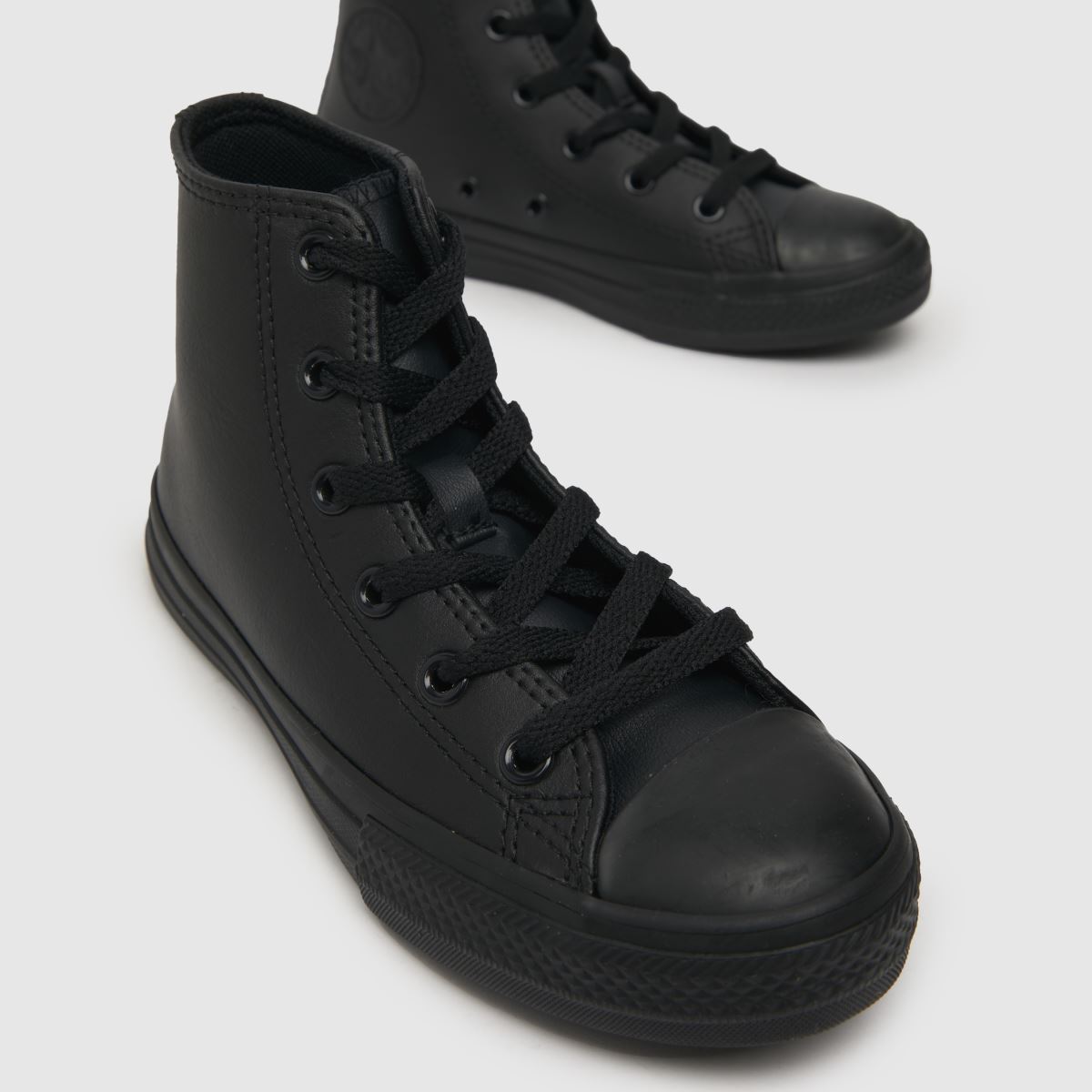 Schuh Converse All Star Hi Leather Junior In Black