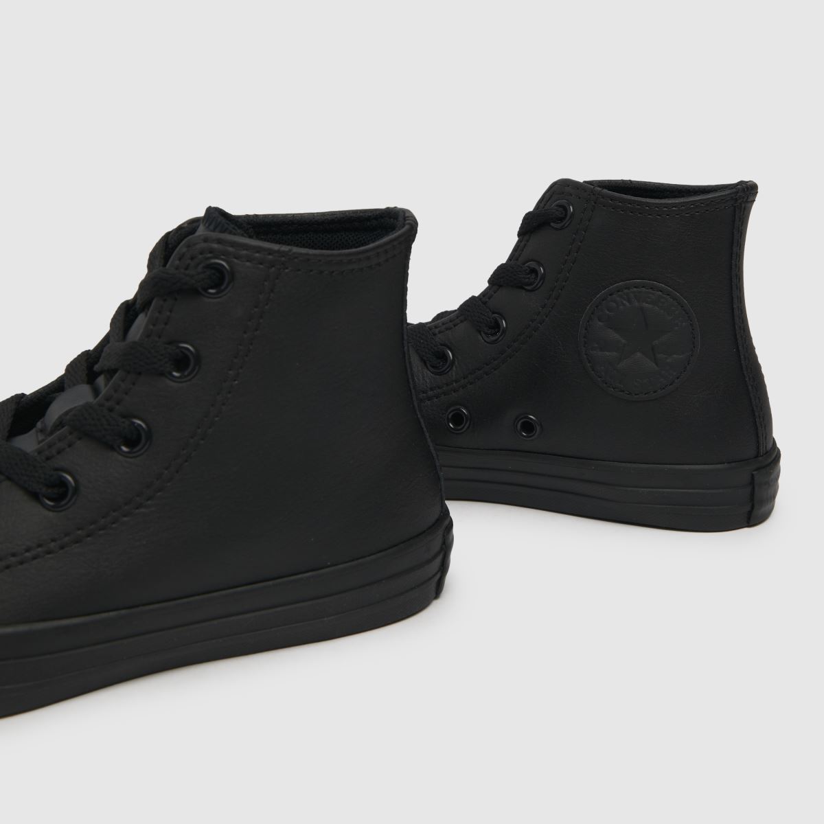 Schuh Converse All Star Hi Leather Junior In Black