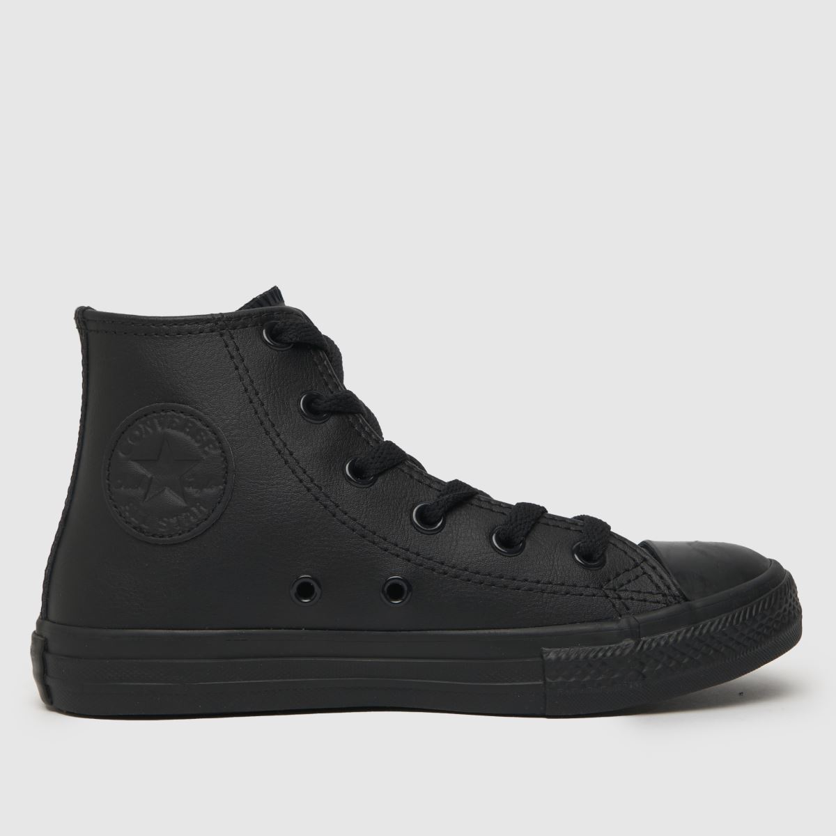 schuh Converse All Star Hi Leather Junior in Black