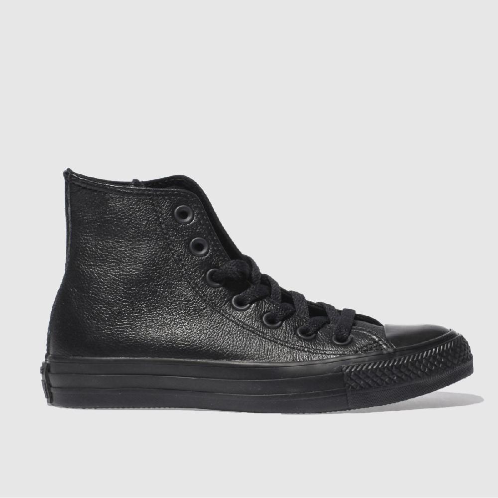 schuh Converse All Star Hi Leather Mono in Black