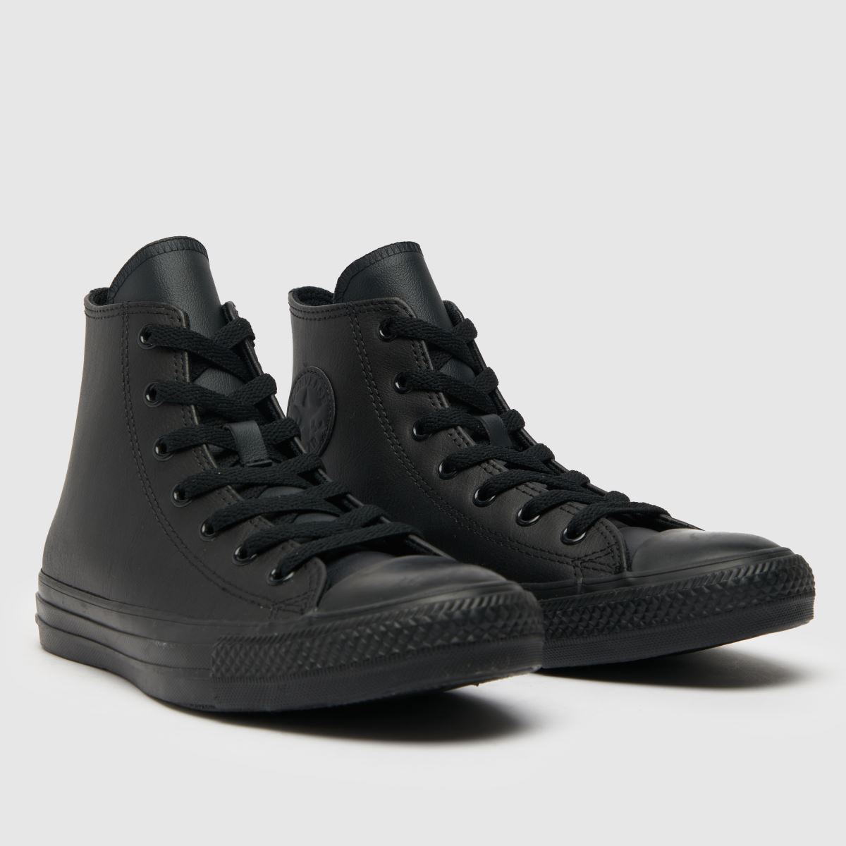 Schuh Converse All Star Hi Leather Youth In Black