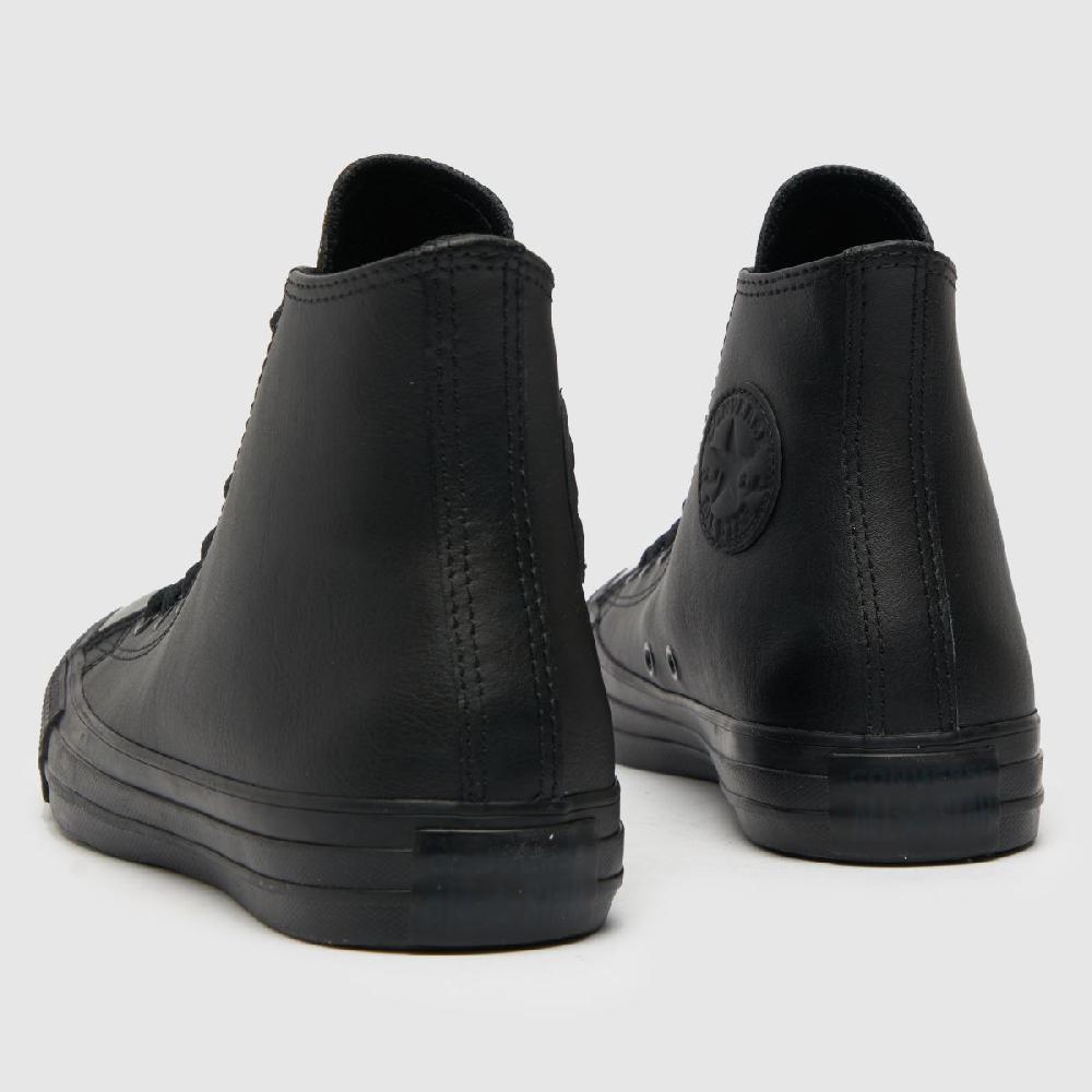 Schuh Converse All Star Hi Leather Youth In Black