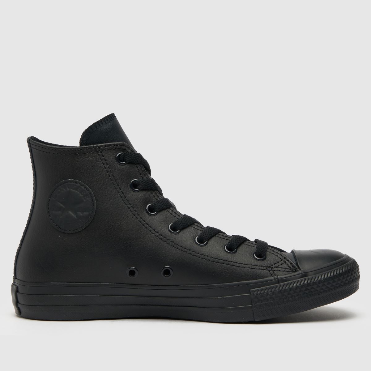 schuh Converse All Star Hi Leather Youth in Black