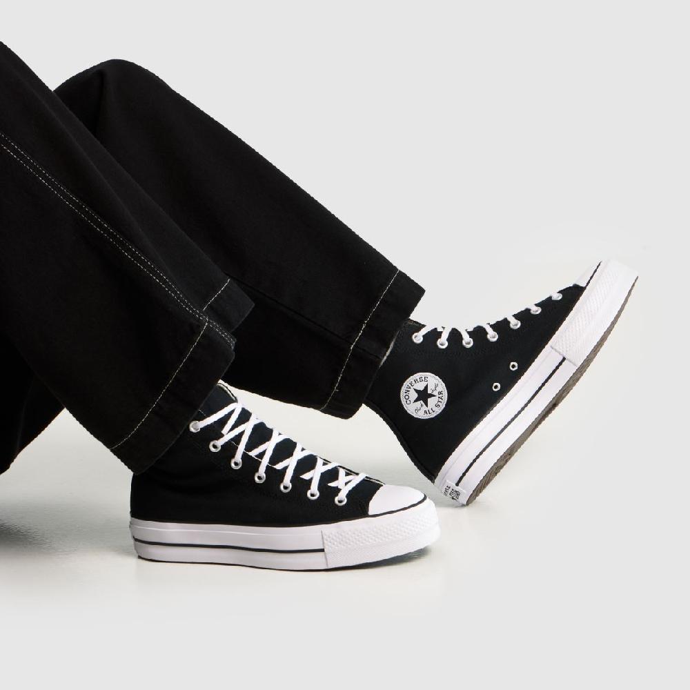 Schuh Converse All Star Lift Hi In Black & White