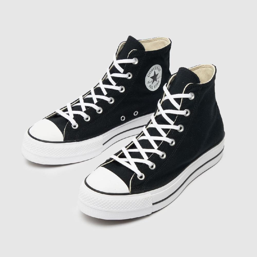 Schuh Converse All Star Lift Hi In Black & White