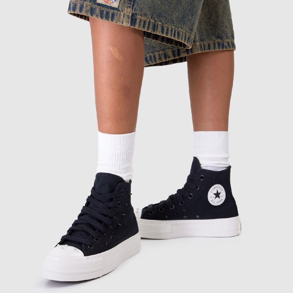Schuh Converse All Star Lift Hi In Black & White