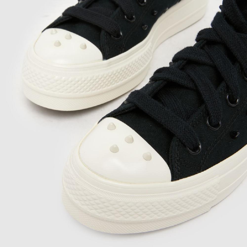 Schuh Converse All Star Lift Hi In Black & White