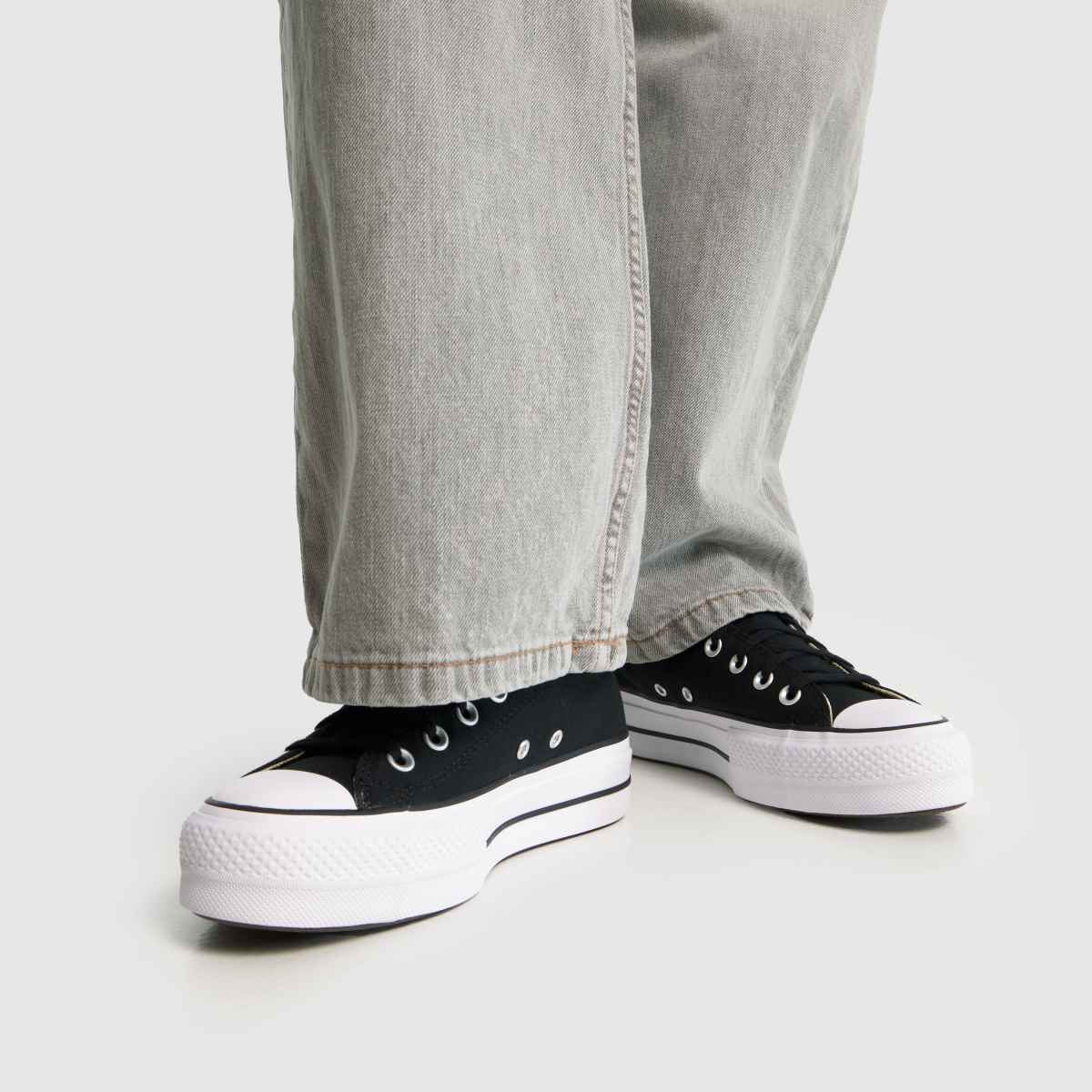 Schuh Converse All Star Lift Ox In Black & White