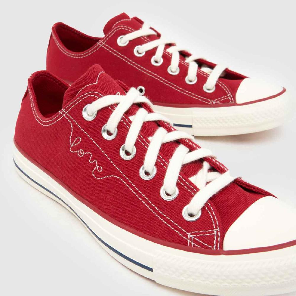 Schuh Converse Chucks In Love All Star Ox In Red