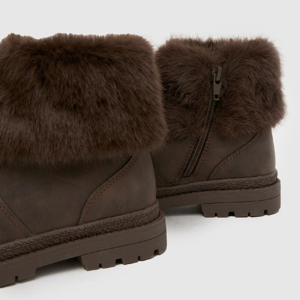 Schuh Schuh Cranberry Fur Cuff Girls Junior In Brown