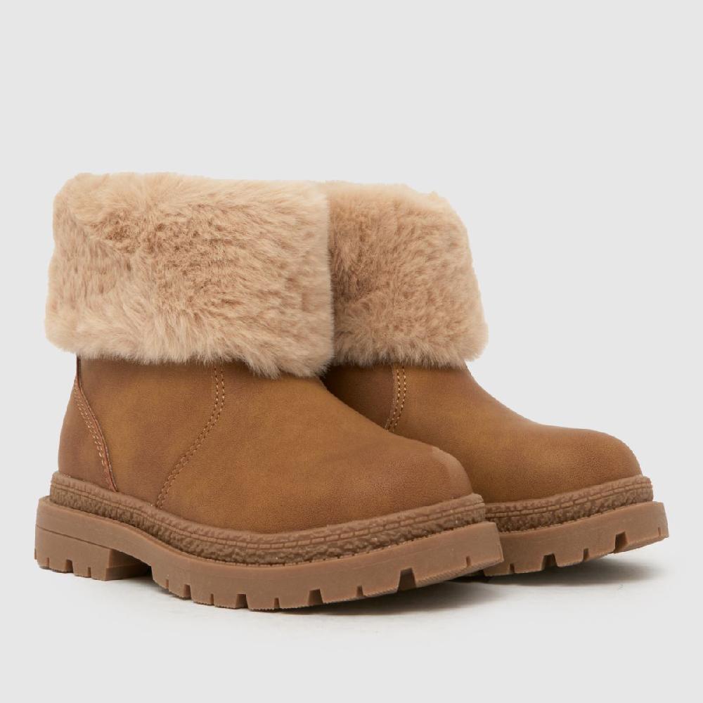 Schuh Schuh Cranberry Fur Cuff Girls Toddler In Tan