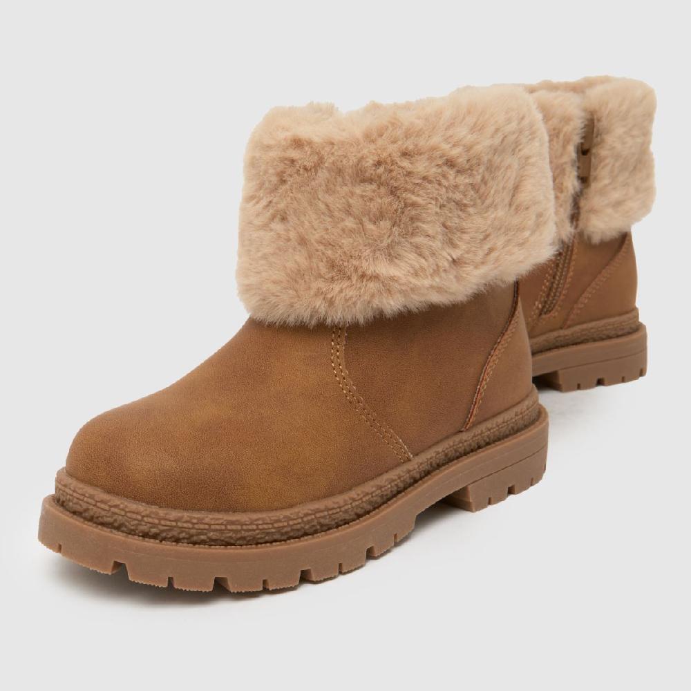 Schuh Schuh Cranberry Fur Cuff Girls Toddler In Tan