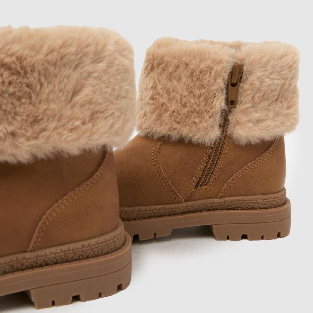 Schuh Schuh Cranberry Fur Cuff Girls Toddler In Tan