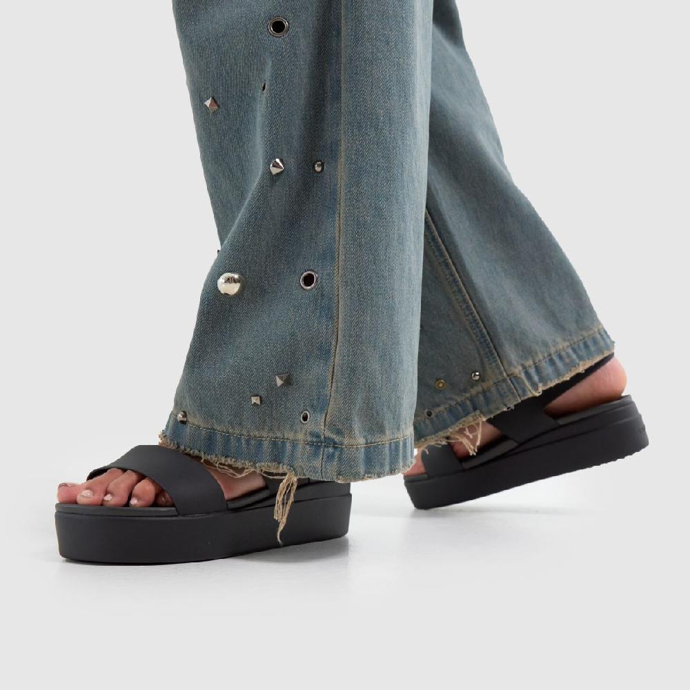 Schuh Crocs Brooklyn Low Wedge In Black