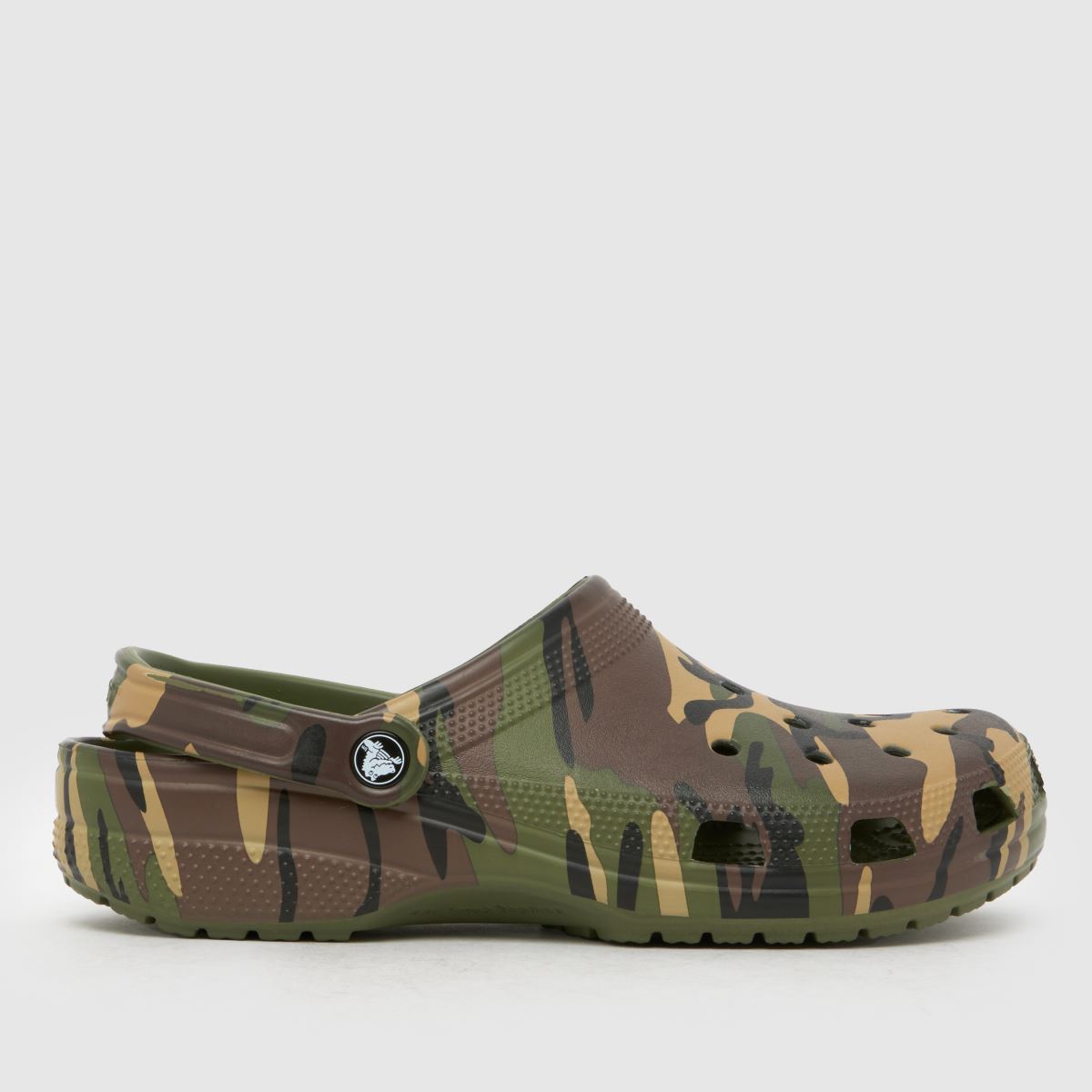 schuh Crocs Classic Camo Clog in Green Multi
