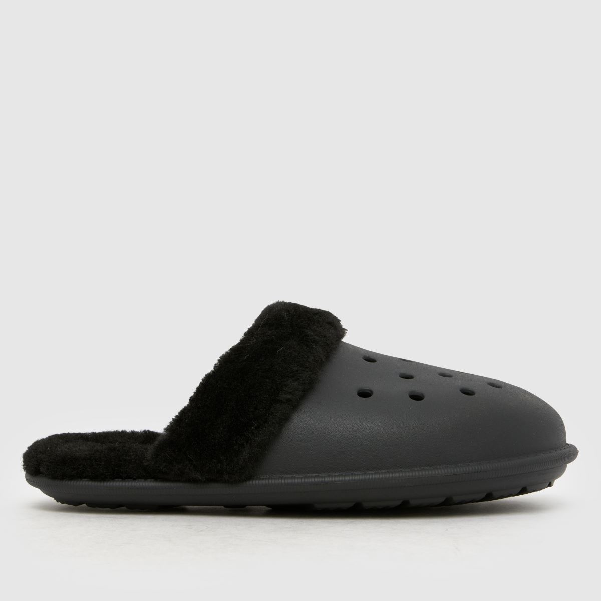 schuh Crocs Classic Fuzz in Black