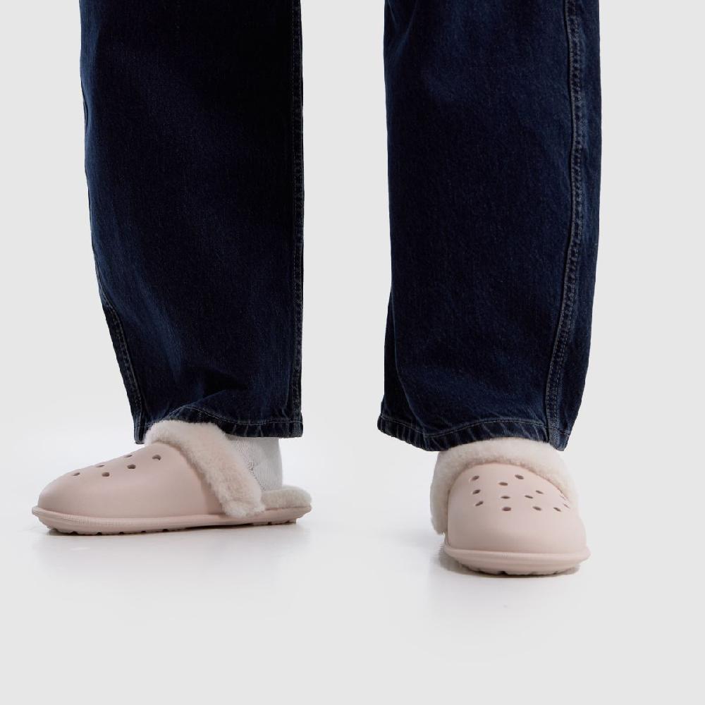 Schuh Crocs Classic Fuzz In Pale Pink