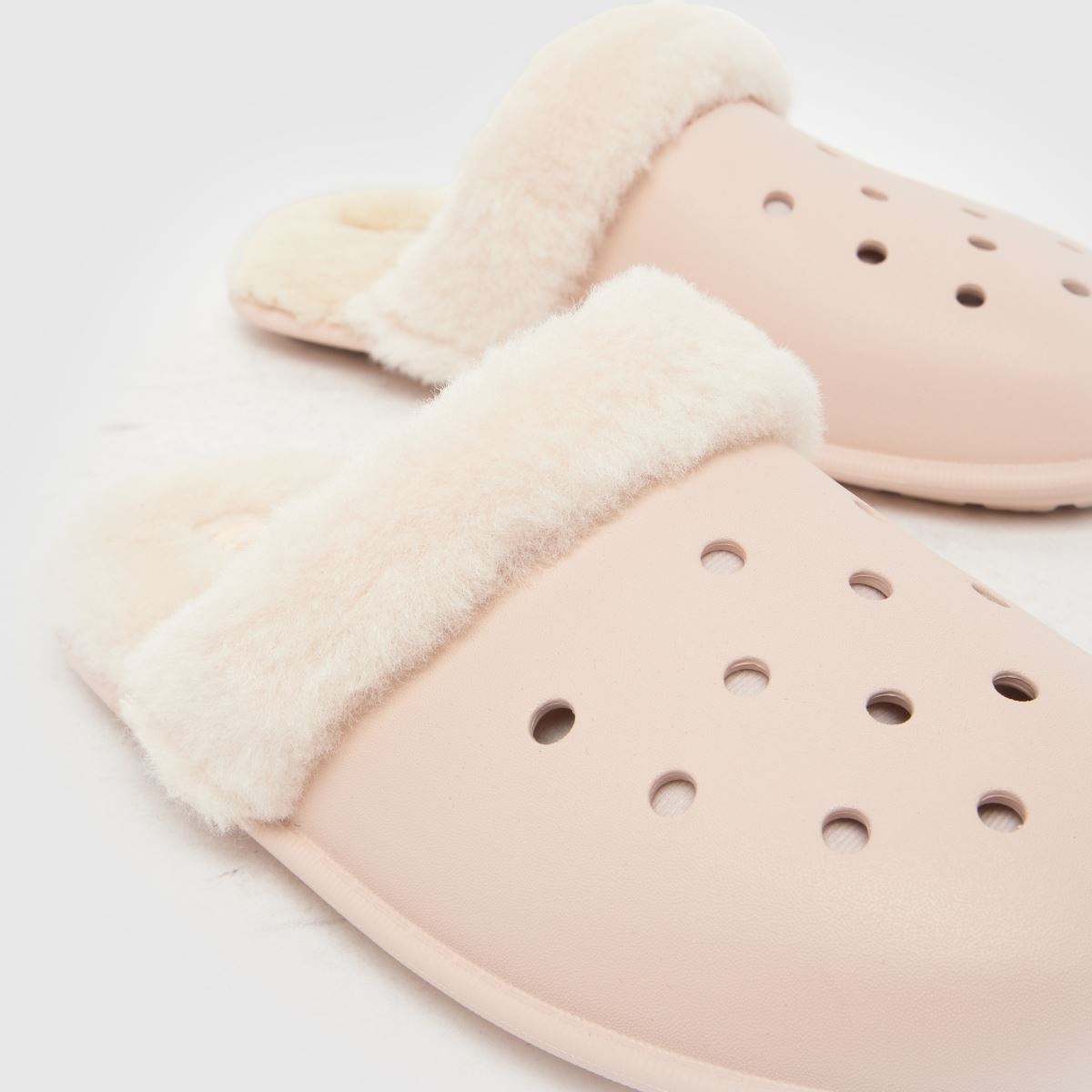 Schuh Crocs Classic Fuzz In Pale Pink