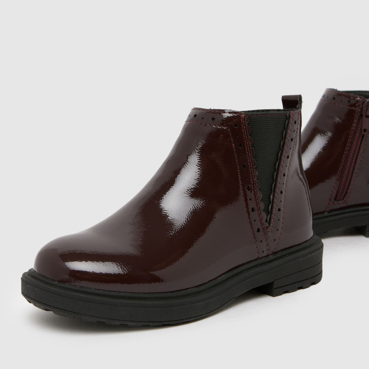 Schuh Schuh Crystal Chelsea Girls Junior In Burgundy