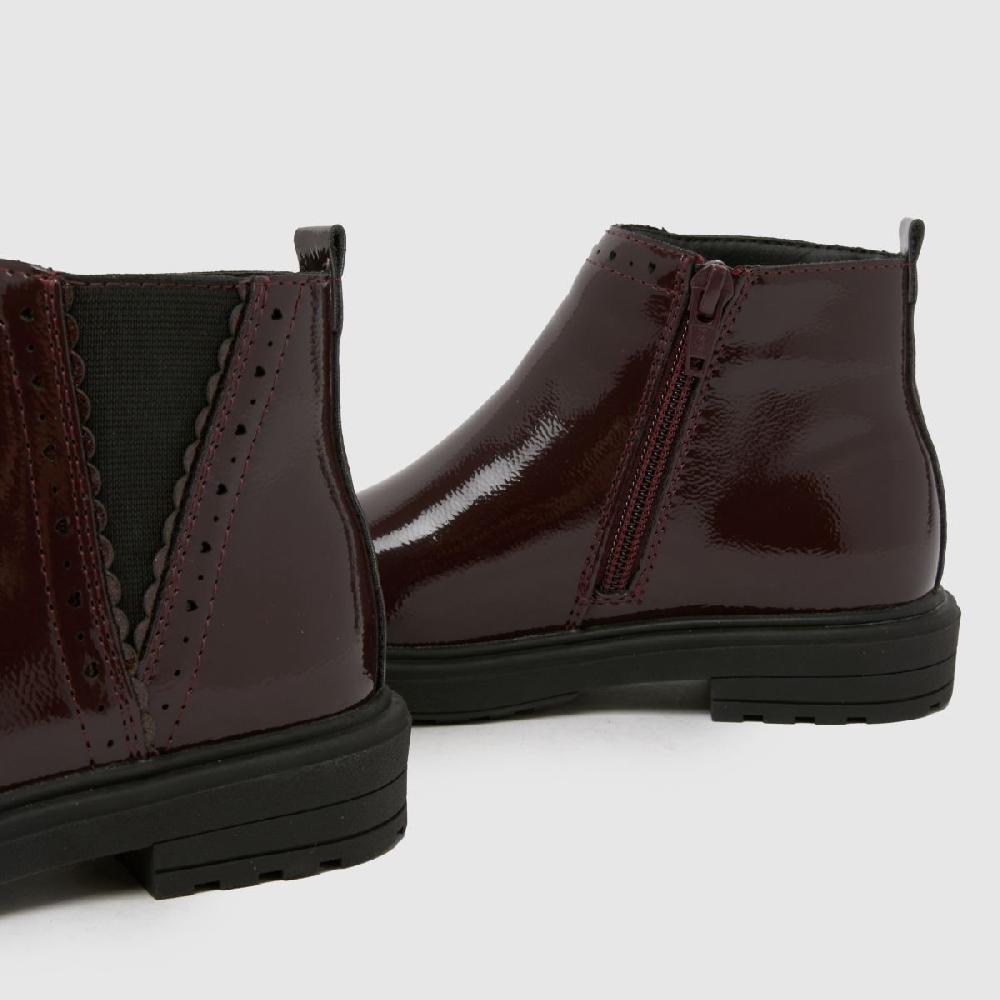 Schuh Schuh Crystal Chelsea Girls Junior In Burgundy