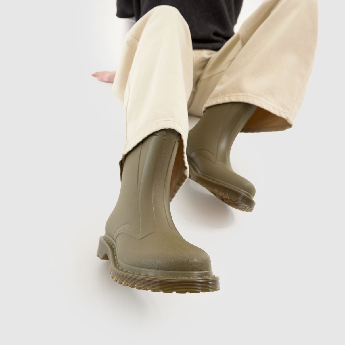 Schuh Dr Martens 1460 Rain Pull On In Khaki
