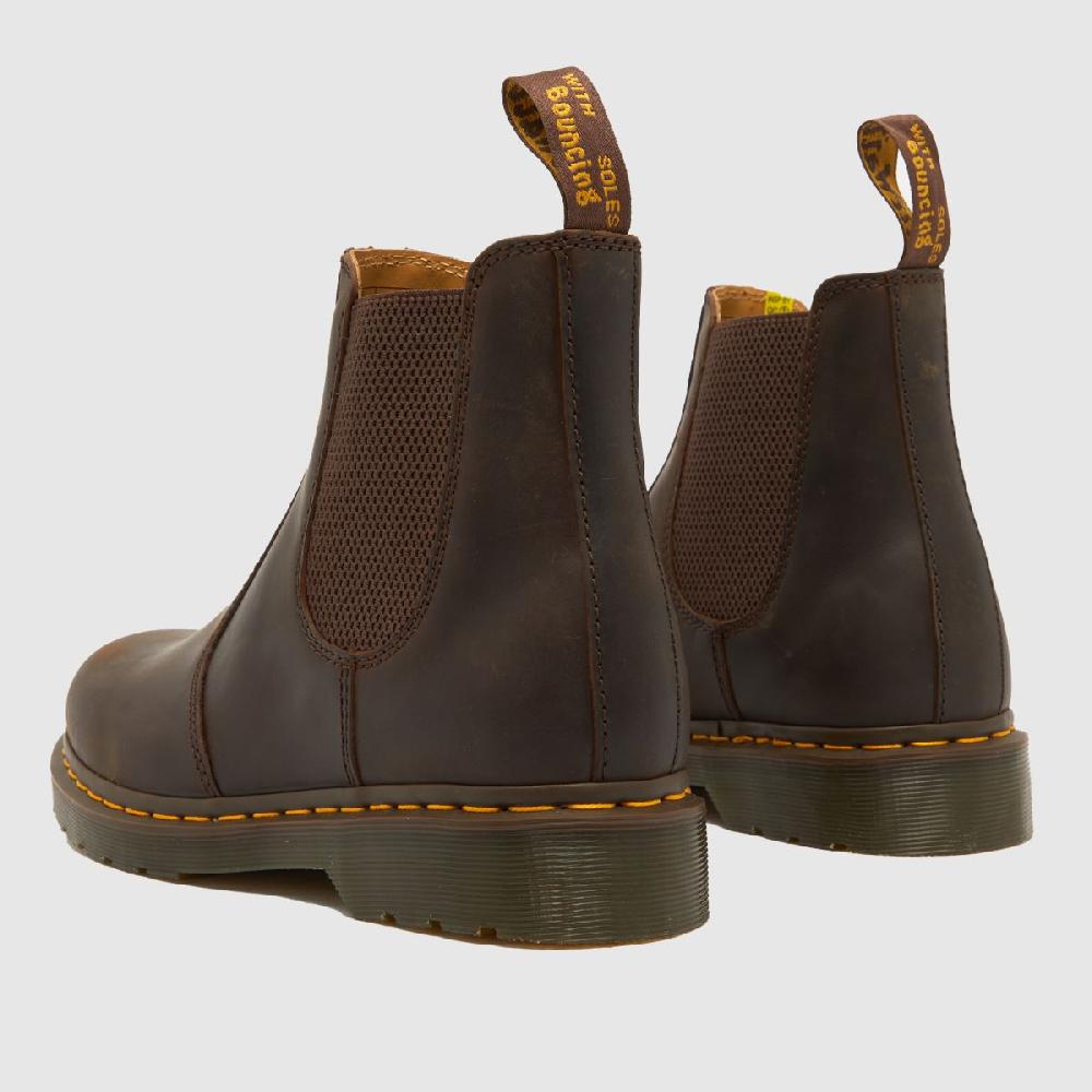 Schuh Dr Martens 2976 Yellow Stitch In Dark Brown