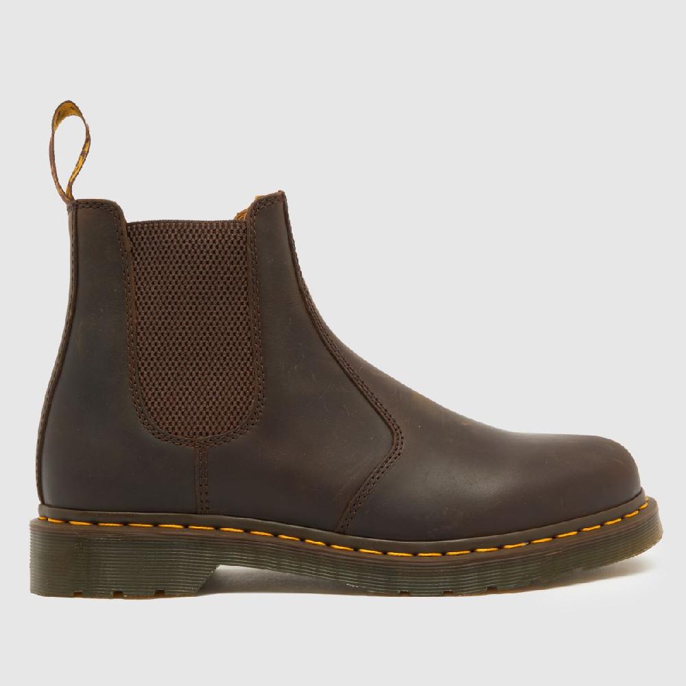 schuh Dr Martens 2976 Yellow Stitch in Dark Brown
