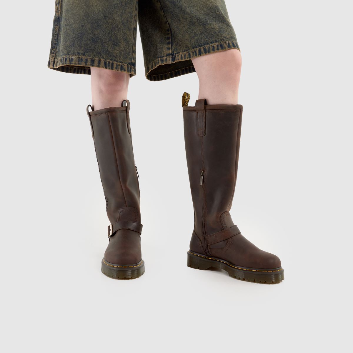 Schuh Dr Martens Anistone Biker In Dark Brown