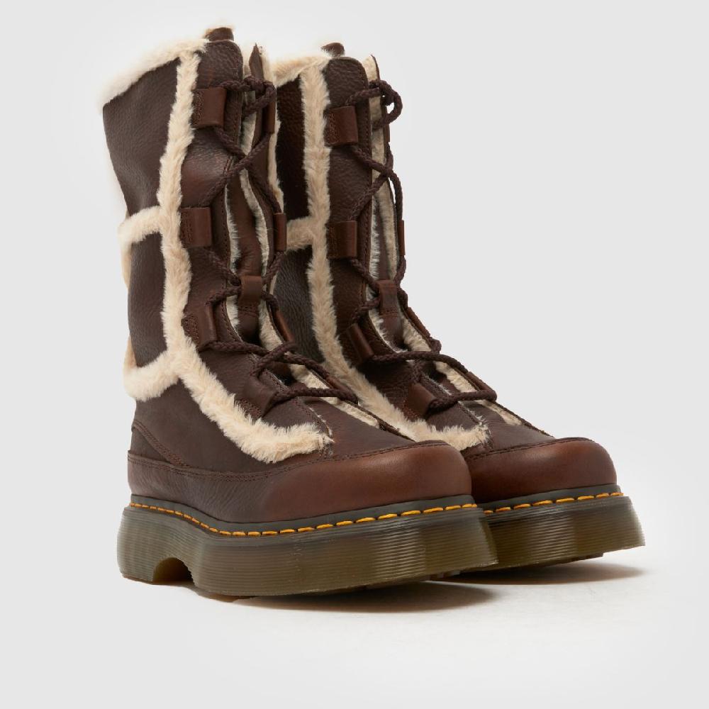 Schuh Dr Martens Buzz Lace High Leg In Dark Brown