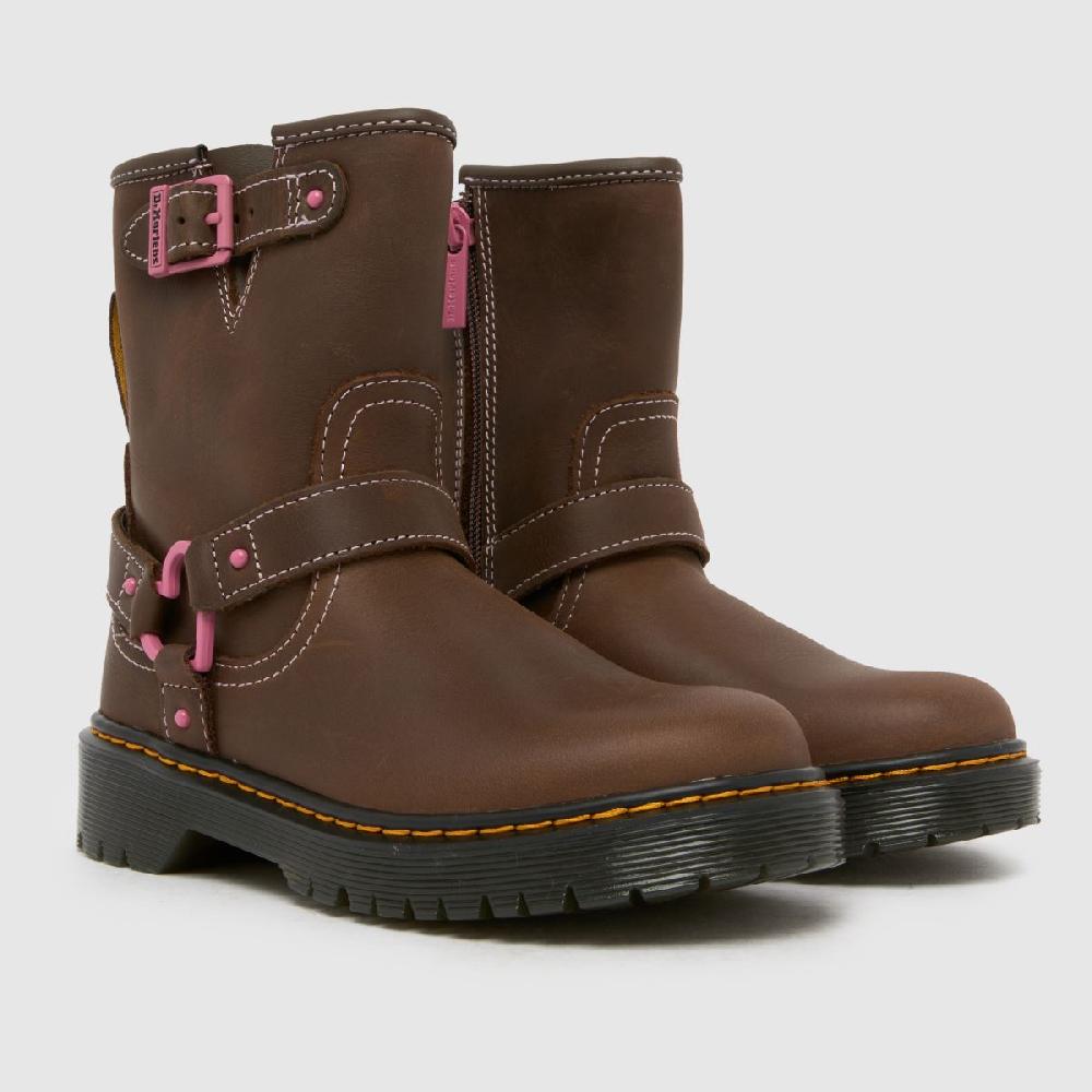 Schuh Dr Martens Genaya Girls Junior In Dark Brown