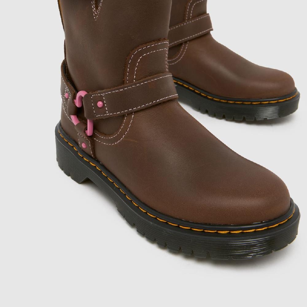Schuh Dr Martens Genaya Girls Junior In Dark Brown