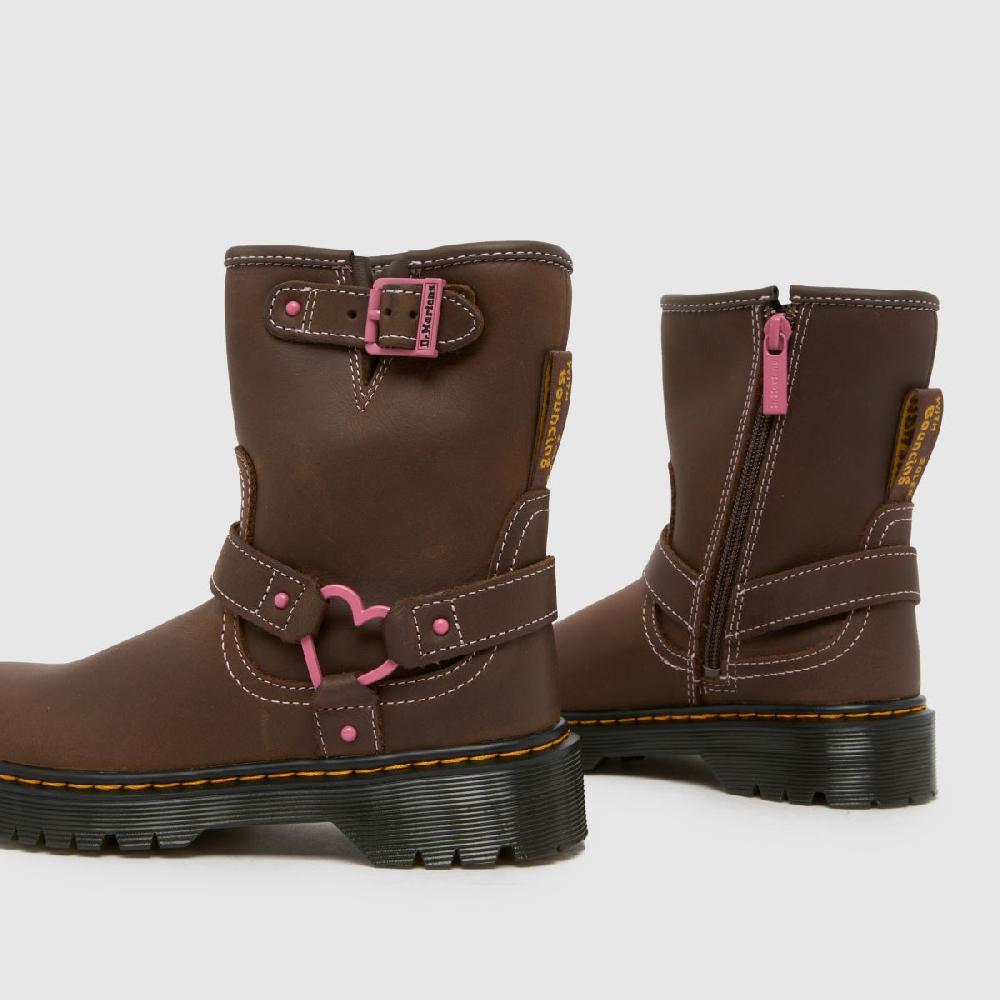 Schuh Dr Martens Genaya Girls Junior In Dark Brown