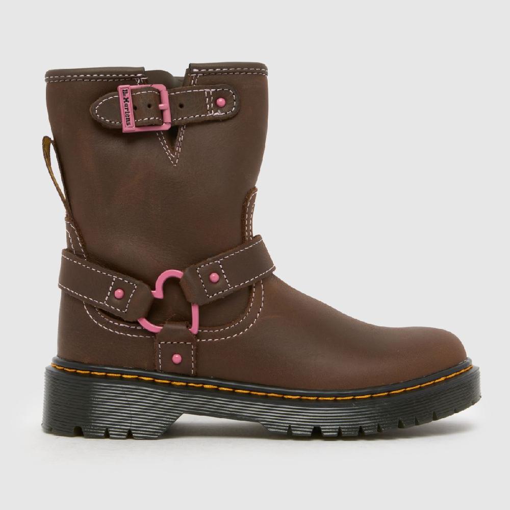 schuh Dr Martens Genaya Girls Junior in Dark Brown
