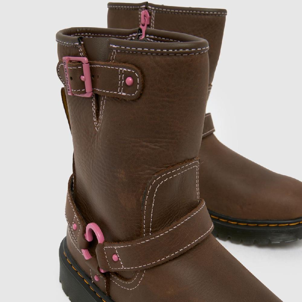 Schuh Dr Martens Genaya Girls Youth In Dark Brown