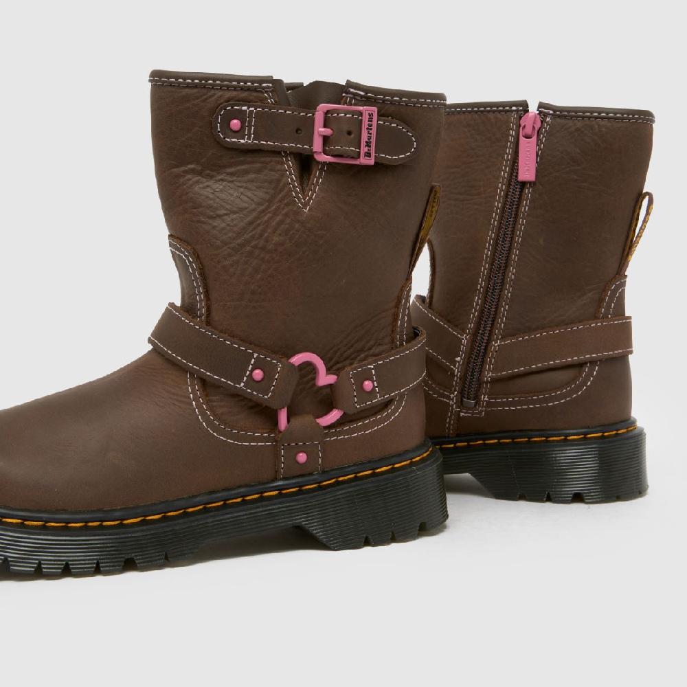 Schuh Dr Martens Genaya Girls Youth In Dark Brown