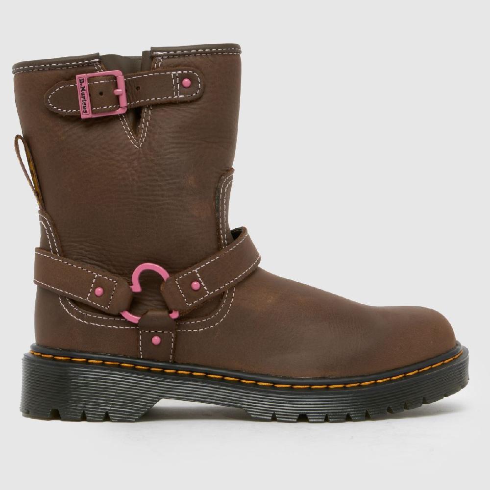 schuh Dr Martens Genaya Girls Youth in Dark Brown