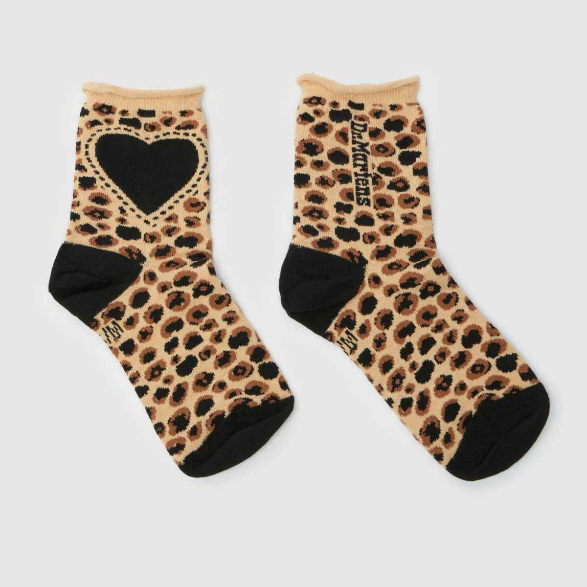 schuh Dr Martens Leopard Heart Sock in Print