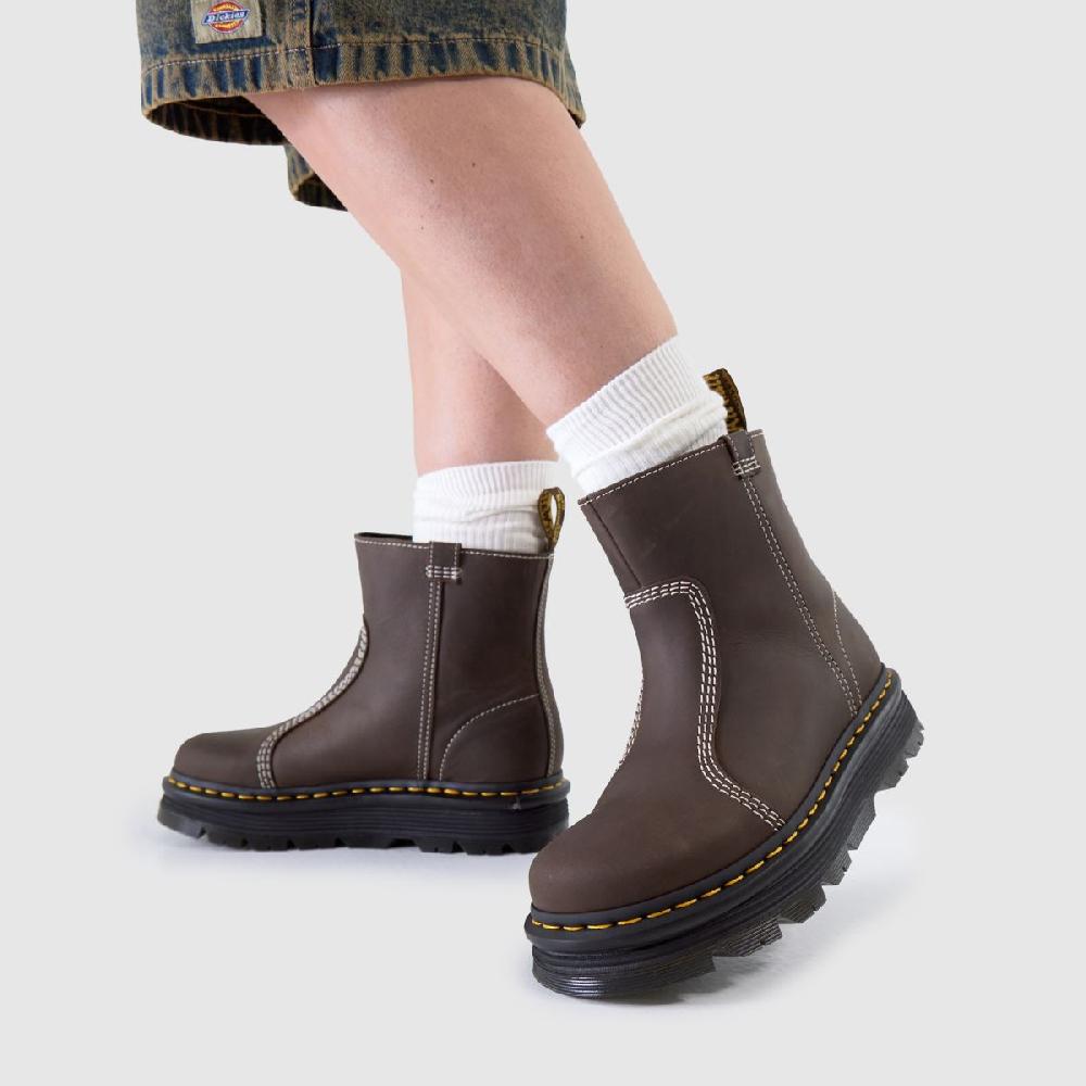 Schuh Dr Martens Zebzag Rigger In Dark Brown