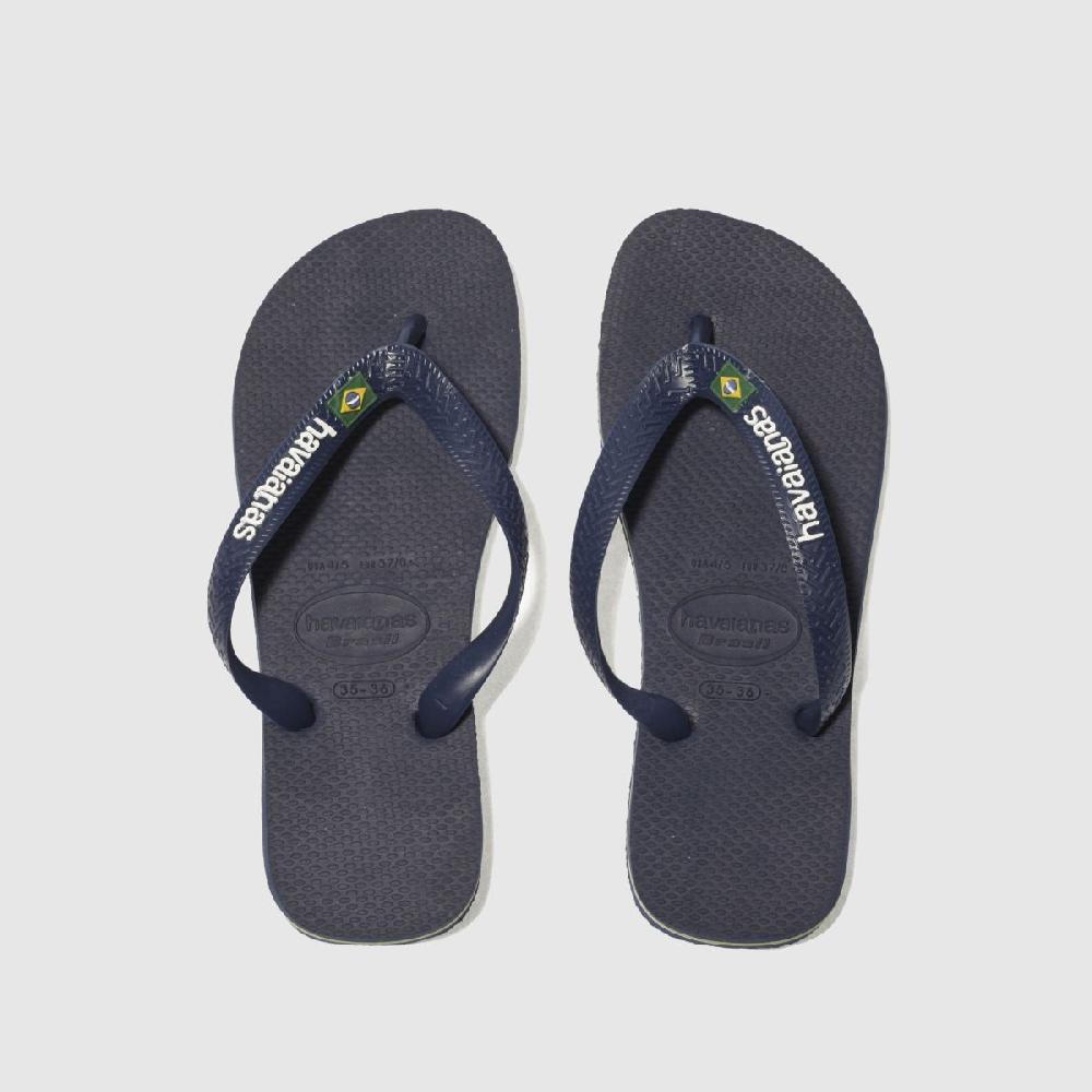 schuh Havaianas Brasil Logo Boys Junior in Navy