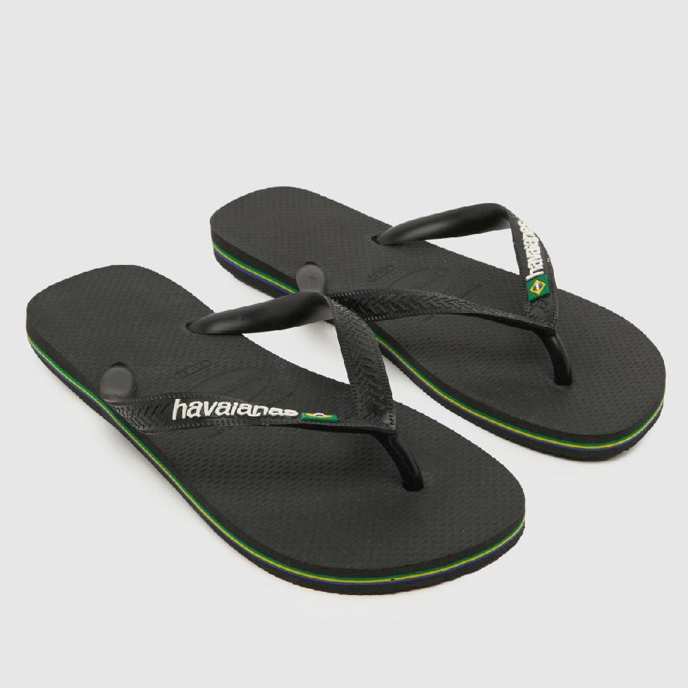 schuh Havaianas Brasil Logo in Black